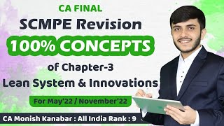 Revision  CA Final SCMPE  Lean System amp Innovation  Chapter 3  100 Coverage [upl. by Ixel94]