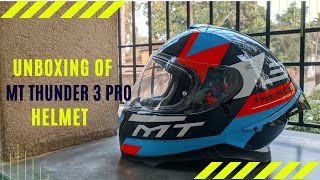 Unboxing of My new MT Thunder 3 Pro Helmet Thunder 3 CALIPSO [upl. by Reinhold]