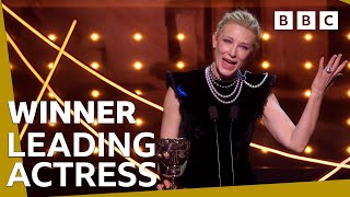 Cate Blanchett gives SUCH an emotional Leading Actress speech 😭  BAFTA Film 2023 [upl. by Tolman]