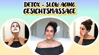 SLOW AGING GESICHTSMASSAGE💆🏽‍♀️ Lifting amp Contouring✨ Lymphdrainage selber machen  Angela Mel [upl. by Erbe]