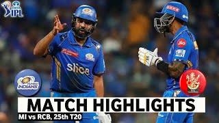 MI vs RCB 25th Match IPL 2024 Highlights  IPL Highlights 2024  RCB vs MI highlights today [upl. by Postman365]