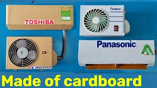 I turned cardboard into 2 beautiful air conditioners  According to toshiba panasonic model [upl. by Roda839]