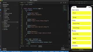 React Native Tutorial 29  React Native SectionList [upl. by Leinadnhoj]