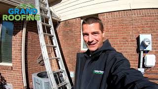 How to not to fall off a ladder  Roof top safety learn from a roofer Ladder safety training video [upl. by Nauqaj892]