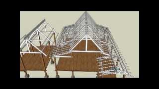 Senibina rumah melayu tradisional construction animation [upl. by Saeger370]