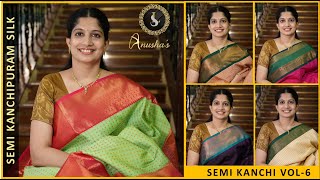 SEMI KANCHIPURAM SILK  Premium Silk Sarees  Vol6  Silverlines [upl. by Dielu]