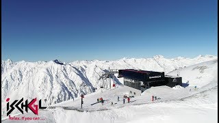 Gampenbahn E4 Sesselbahn in Ischgl in Betrieb Silvretta Arena Samnaun [upl. by Sifan]