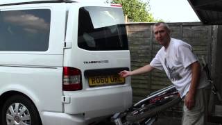 Thule 928 bike carrier on VW transporter T5 [upl. by Ethelbert]