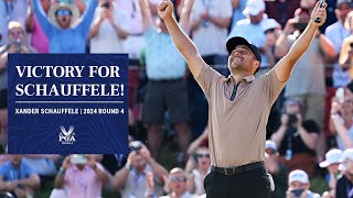 Xander Schauffele Birdies the 18th to Win  2024 PGA Championship [upl. by Ramedlaw]