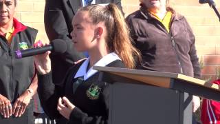 Young Taliah King sings the Australian anthem in Dharawal language [upl. by Eeram192]