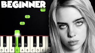 Lovely  Billie Eilish  BEGINNER PIANO TUTORIAL  SHEET MUSIC by Betacustic [upl. by Notreb]