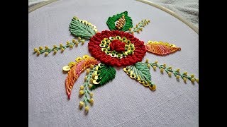 Hand embroidery Trendy hand embroidery design for dresses [upl. by Torrence758]