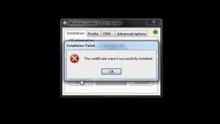 The Certificate wasnt successfully installed Windows 7 Loader [upl. by Devinne]