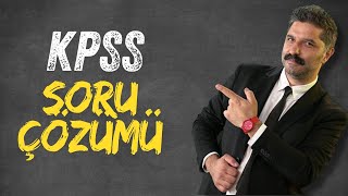 KPSS Soru Çözümü [upl. by Gniw208]