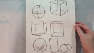 How To Sketch Basic Geometric Shapes [upl. by Arotal]