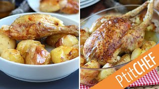 Le POULET RÔTI AU FOUR du dimanche  la recette facile et familiale [upl. by Ahtenek]