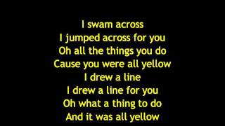 Coldplay  Yellow Lyrics [upl. by Walsh]