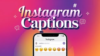 Captions For Instagram Post  Caption App For Intgaram [upl. by Ahsetal]