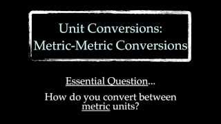 Unit Conversions MetricMetric Conversions [upl. by Hussar]