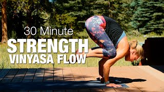 30 Minute Strength Vinyasa Flow Yoga Class  Five Parks Yoga [upl. by Hanavas]