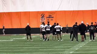 Bengals rookie receiver Jermaine Burton 81 leads receivers in drills Friday [upl. by Kumler]