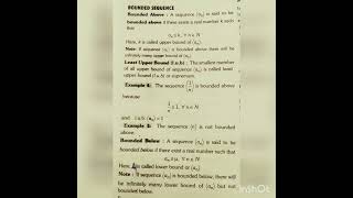 Bounded Sequence with example  bounded upper  bounded below  Least Upper Boundlub  supremum [upl. by Blodgett]