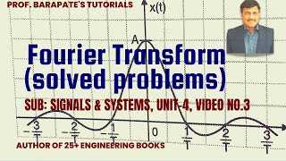 FOURIER TRANSFORM SOLVED PROBLEMS [upl. by Naujit]