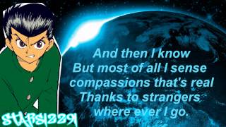 Yu Yu Hakusho Opening English Lyrics HD [upl. by Grider]