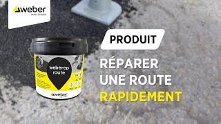 Enrobé à froid pour réparer les voiries sols bitumineux  Weberep route l Weber [upl. by Cacie]