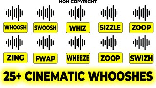 25 FREE CINEMATIC WHOOSHES Sound Effects No Copyright  WHOOSHES SOUND EFFECT  FREE SOUND EFFECT [upl. by Reppep]