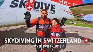 SKYDIVING IN SWITZERLAND  Over Swiss Alps  Amazing Experience  15000 ft [upl. by Dlareg]