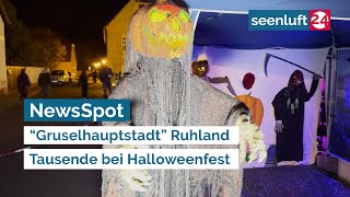 NewsSpot “Gruselhauptstadt” Ruhland  Tausende bei Halloweenfest [upl. by Ivetts]