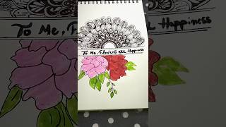 Flowers mandala 💐✨ explore mandala art youtube shorts trending easy flowers [upl. by Cavanaugh108]