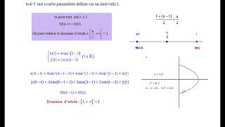 02 Courbes paramétrées  Domaine de définition Réduction du domaine détude [upl. by Ecirtam]