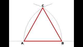 COSTRUZIONE E PROIEZIONE ORTOGONALE DI UN TRIANGOLO EQUILATERO PARALLELO AL PIANO ORIZZONTALE [upl. by Rebor]