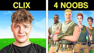 Can 4 Fortnite Noobs Beat Clix [upl. by Artenehs]