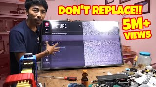 LCD TV Rusak Bergaris Jangan Ganti LCD Dulu VLOG134 [upl. by Onabru]