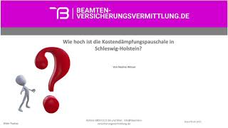 Beamte  Zuzahlung in der Beihilfe I Dienstherr SchleswigHolstein I Versicherungstips für Beamte [upl. by Pritchard]