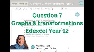 Mixed questions 4 Graphs and transformations Question 7 Year 12 Edexcel [upl. by Lebar142]