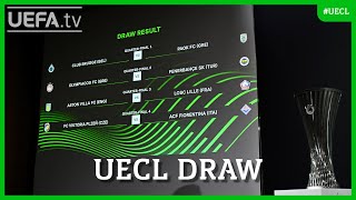 UEFA Europa Conference League Quarterfinal amp Semifinal draw [upl. by Domineca]