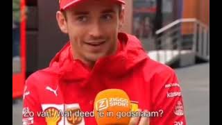 Charles Leclerc explains the quotinchidentquot that wasnt just an inchident apparently 😂 [upl. by Aspasia]