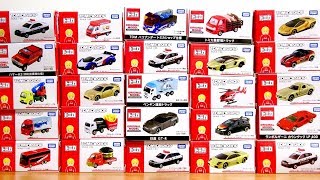 Tomica Shop Original limited  Police car  Fire command vehicle  Lamborghini  BUS [upl. by Aineles]