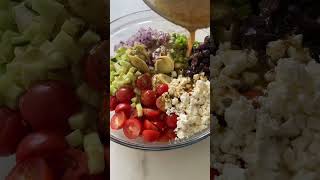 The BEST Greek Tortellini Pasta Salad justataste pastasaladrecipe summerside [upl. by Ecnerwal]