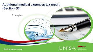 Additional qualifying medical expenses tax credit s6B [upl. by Lecram]