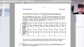 Optimales Produktionsprogramm  strategische Planung [upl. by Florrie125]