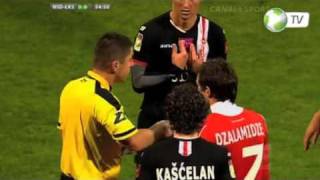 Fatalny błąd sędziego Czerwona kartka dla Grzelczaka Derby Łodzi 2011 [upl. by Kered]