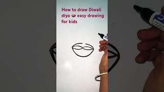 How to draw Diwali diya 🪔 howtodraw kidsdrawing shorts PalakEducationArts [upl. by Grishilda]