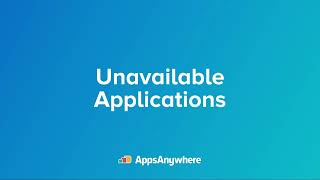 Unavailable Applications Self troubleshooting for applications which are not available [upl. by Lloyd]