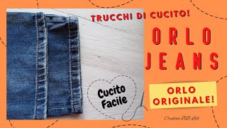 Come fare lorlo jeans originale 👖✂️🧵 Orlo facile Sewing tips and tricks [upl. by Dettmer476]