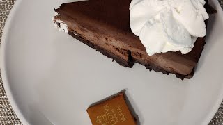 ASMR EatingWhispering Chocolate Cheesecake [upl. by Enelrihs]